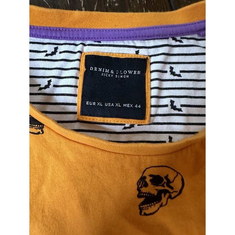 Denim & Flower Halloween Shirt - Picture 3 of 4